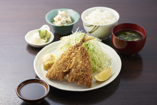 特大アジフライ定食